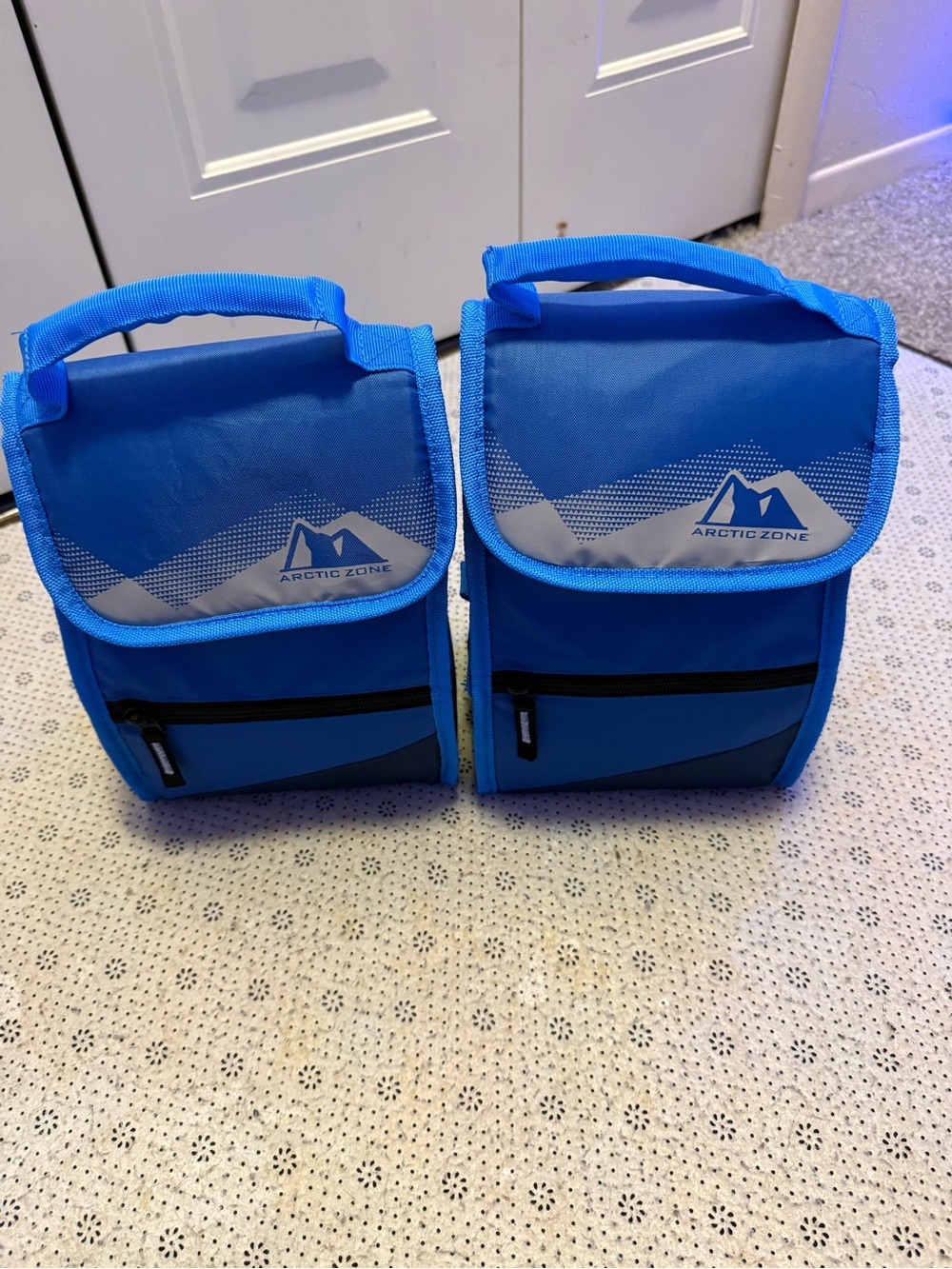 Arctic Zone Blue Insulated Lunch Bags Set of 2